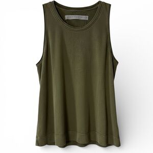 Raquel Allegra Kate Tank Moss Green Cotton Swing Tank Top Size 1 / Small